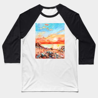 Boniface Beach in The Spanish Town of Roses Baseball T-Shirt